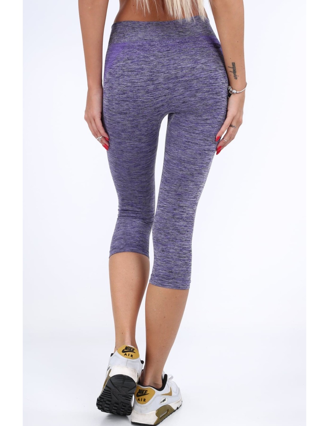 Purple 3/4 fitted sports leggings MR81183 - Online store - Boutique